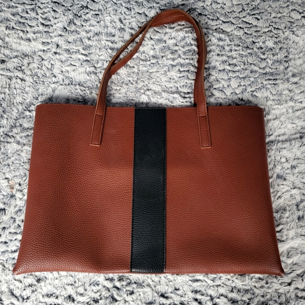 Vince Camuto vegan leather shoulder tote bag